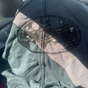 Batman Logo Gray Hoodie
